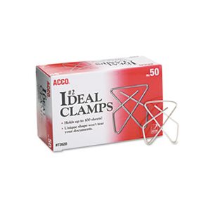 CLAMPS, IDEAL, BUTTERFLY, METAL WIRE, SMALL, 1.5", SILVER, 50 / BOX