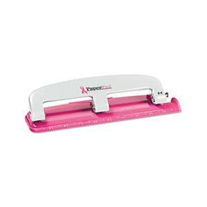 HOLE PUNCH, inCOURAGE, THREE-HOLE PUNCH, 12-SHEET CAPACITY, PINK