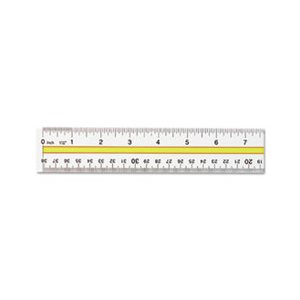 RULER, ACRYLIC, DATA HIGHLIGHT READING RULER WITH TINTED GUIDE, 15" CLEAR