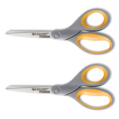 SCISSORS, TITANIUM BONDED, 8" STRAIGHT, 2 / PACK