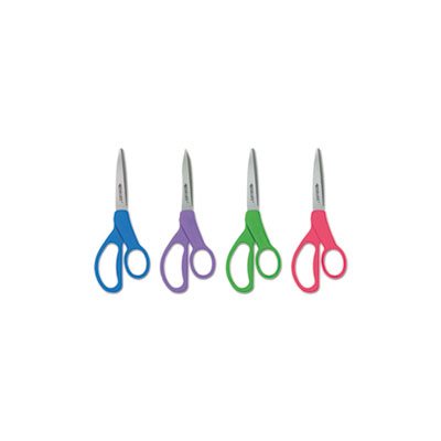 SCISSORS, STUDENT, ANTIMICROBIAL PROTECTION, 7" LONG, ASSORTED COLORS