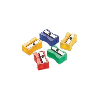 Pencil Sharpener, MANUAL, Red / Blue / Green / Yellow, 4w x 2d x 1h, 24 / Pack