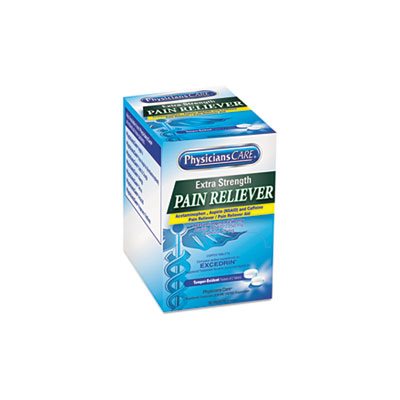 Extra-Strength Pain Reliever Medication, Two-Pack, 50 Packs / Box