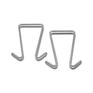 GARMENT HOOK, DOUBLE SIDED PARTITION, Silver, Steel, 2 / PK