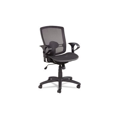 CHAIR, ALERA ETROS SERIES, MESH, MID-BACK, SYNCHRO TILT, BLACK