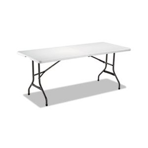 TABLE, FOLD-IN-HALF, RESIN, FOLDING, 71"w x 30"d x 29"h, WHITE