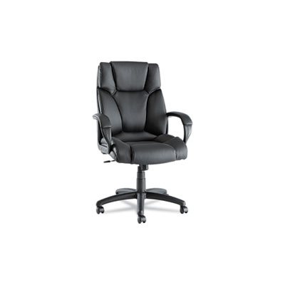 CHAIR, ALERA FRAZE SERIES, HIGH-BACK, SWIVEL / TILT, BLACK LEATHER