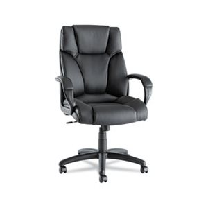 CHAIR, ALERA FRAZE SERIES, HIGH-BACK, SWIVEL / TILT, BLACK LEATHER