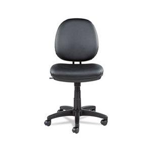 CHAIR, ALERA INTERVAL SERIES, SWIVEL / TILT, TASK, LEATHER, BLACK