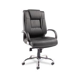 CHAIR, ALERA RAVINO BIG & TALL SERIES, HIGH-BACK,  SWIVEL / TILT, LEATHER, BLACK