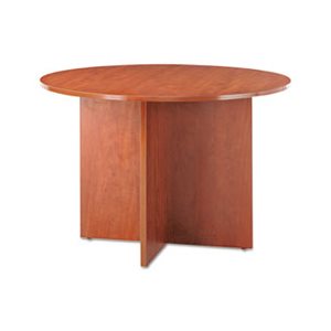 CONFERENCE TABLE, ALERA VALENCIA SERIES, ROUND w / LEGS, 29.5"h x 42"D, MEDIUM CHERRY