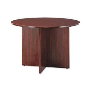 CONFERENCE TABLE, ALERA VALENCIA SERIES, ROUND w / LEGS, 29.5"h x 42"d, MAHOGANY