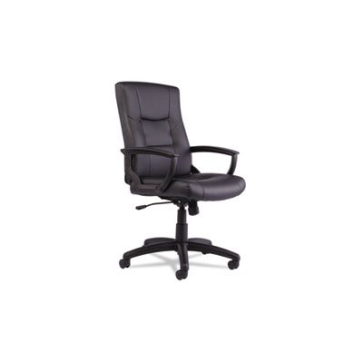 CHAIR, ALERA YR SERIES, HIGH-BACK, EXECUTIVE, SWIVEL / TILT, LEATHER, BLACK