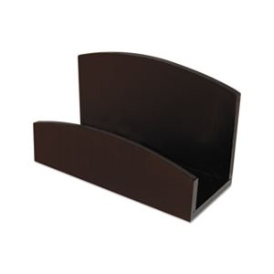 BUSINESS CARD HOLDER, ECO-FRIENDLY, BAMBOO CURVES, CAPACITY 50 CARDS, ESPRESSO