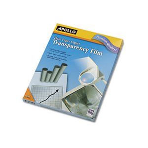 TRANSPARENCY FILM, B / W LASER W / O SENSING STRIPE, LETTER, CLEAR, 100 / BOX