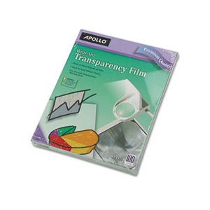 Write-On Transparency Film, Letter, Clear, 100 / Box