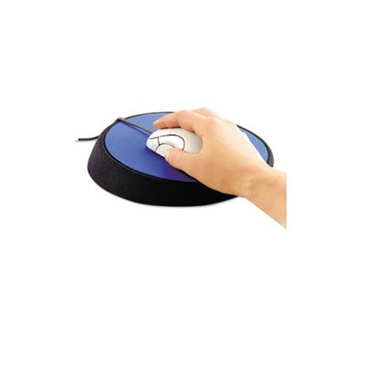 MOUSE PAD, WRIST AID, ERGONOMIC, CIRCULAR, 9"D., COBALT