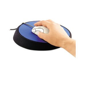 MOUSE PAD, WRIST AID, ERGONOMIC, CIRCULAR, 9"D., COBALT