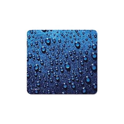 MOUSE PAD, NATURESMART, RAINDROPS DESIGN, 8.5" x 8" x .1"