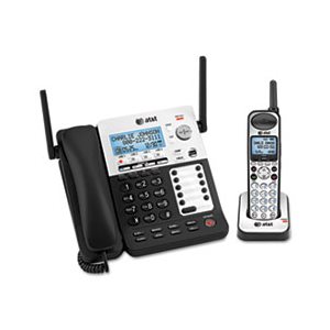 PHONE / ANSWERING SYSTEM,  DECT 6.0, FOUR-LINE, 1 CORDED / 1 CORDLESS HANDSET