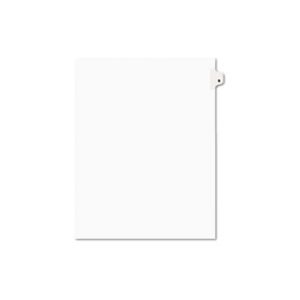 INDEX DIVIDERS, AVERY-STYLE, LEGAL EXHIBIT, SIDE TAB, 1-TAB, TITLE B, LETTER, WHITE, 25 / PK