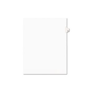 INDEX DIVIDERS, AVERY-STYLE, LEGAL EXHIBIT, SIDE TAB, 1-TAB, TITLE E, LETTER, WHITE, 25 / PK