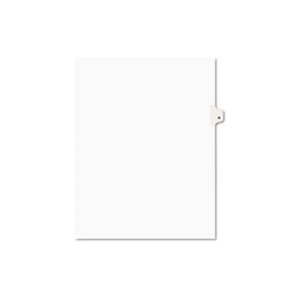 INDEX DIVIDERS, AVERY-STYLE, LEGAL EXHIBIT, SIDE TAB, 1-TAB, TITLE H, LETTER, WHITE, 25 / PK