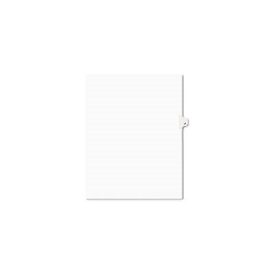 INDEX DIVIDERS, AVERY-STYLE, LEGAL EXHIBIT, SIDE TAB, 1-TAB, TITLE J, LETTER, WHITE, 25 / PK