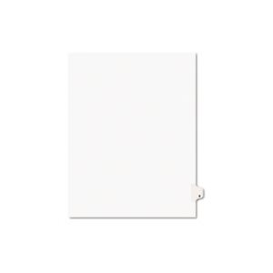 INDEX DIVIDERS, AVERY-STYLE, LEGAL EXHIBIT, SIDE TAB, 1-TAB, TITLE X, LETTER, WHITE, 25 / PK