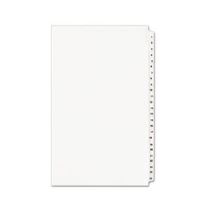 INDEX DIVIDERS, AVERY-STYLE, LEGAL EXHIBIT, SIDE TAB, TITLE: 1-25, 14" x 8.5", WHITE