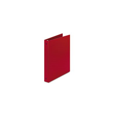 BINDER, ECONOMY, NON-VIEW WITH ROUND RINGS, 11" x 8.5" x 1" CAPACITY, RED