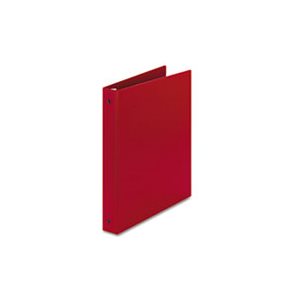 BINDER, ECONOMY, NON-VIEW WITH ROUND RINGS, 11" x 8.5" x 1" CAPACITY, RED