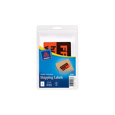 LABEL, FRAGILE / 3X5 / 40 / PK