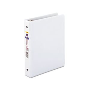 BINDER, ECONOMY VIEW W /  ROUND RINGS, 8.5" x 5.5", 1" CAPACITY, WHITE