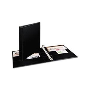 BINDER, DURABLE W /  TWO BOOSTER EZD RINGS, 11" x 8.5", 1", BLACK