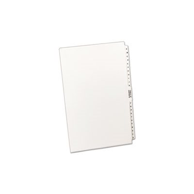 DIVIDERS, Avery-Style, Legal Exhibit Side Tab, Title: A-Z, 14" x 8.5", White