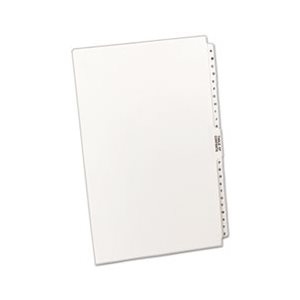 DIVIDERS, Avery-Style, Legal Exhibit Side Tab, Title: A-Z, 14" x 8.5", White