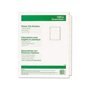 DIVIDERS, Plastic, Insertable, 8-Tab, Letter