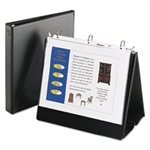 Easel Presentation Durable Binder, 1" Round Rings, Holds 11" x 8.5" Paper, Black