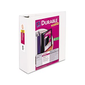 BINDER, Durable View, w /  Slant Rings, 11" x 8.5", 3" Capacity, White