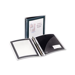 BINDER, Flexi-View, w /  Round Rings, 11" x 8.5", 1.5" Capacity, Black