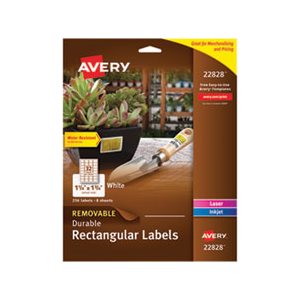 LABELS, Removable, Rectangle, w /  TrueBlock Technology, 1.25" x 1.75", Glossy, 256 / PK