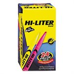 HIGHLIGHTER, HI-LITER, Pen-Style, Chisel Tip, Assorted Fluorescent Colors, 24 / Pk