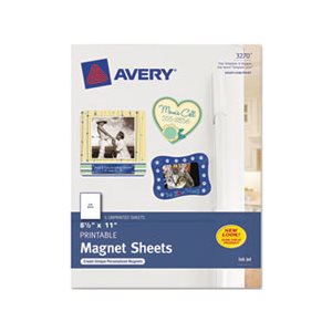 MAGNET SHEETS, Printable, Inkjet, 8.5" x 11", White, 5 / PK