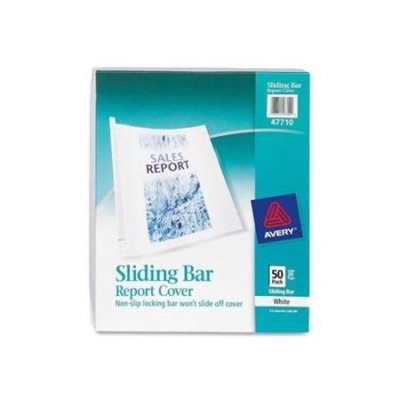 REPORT COVERS, AVERY SLIDING BAR CLEAR 9 1 / 2 X 11 3 / 8 50 PK