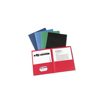 FOLDER, Two-Pocket, 40-Sheet Capacity, Assorted Colors, 25 / Box