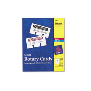 Small Rotary Cards, Laser / Inkjet, 2 1 / 6 x 4, 8 Cards / Sheet, 400 Cards / Box