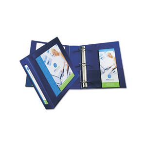 BINDER, Framed View, Heavy-Duty, w /  Locking 1-Touch EZD Rings, 2" Capacity, Navy Blue