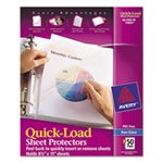 SHEET PROTECTORS, Quick Top & Side Loading, Letter, Non-Glare, 50 / Box