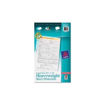 SHEET PROTECTORS, Top-Load, Polypropylene, Heavy, Legal, Diamond Clear, 25 / Pk